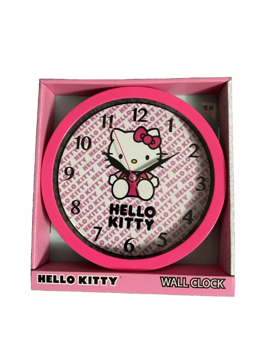 Hello Kitty Hot Pink Character Wall Analog Battery Operated Round Clock